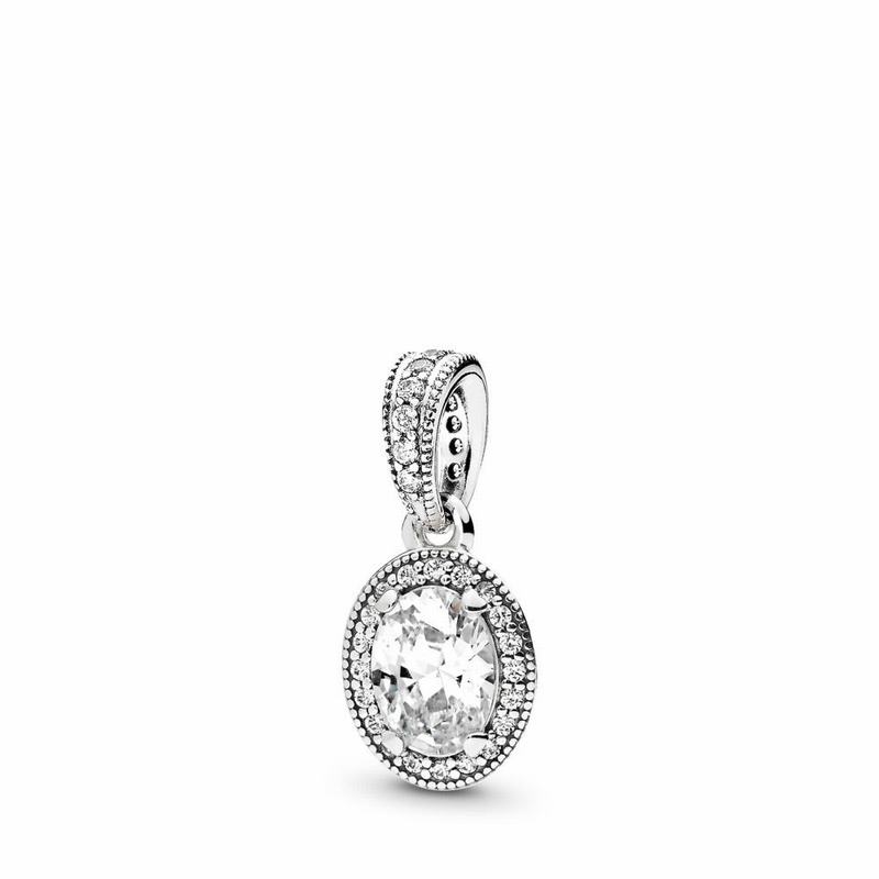 Pandora Vintage Elegance Pendant Europe - Sterling Silver/Cubic Zirconia - 640718RVA